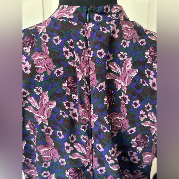 Melrose and Market Floral Ruched Mini Dress. Size Large. - Picture 5 of 8